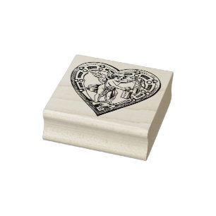Borracha 4 tamanhos de carimbo com imagem Cupid mailbox