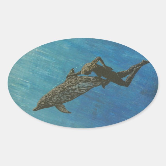 Borracha, adesivos para-choques, golfinhos nadando (Frente)