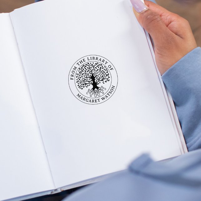 Borracha Árvore Moderna da Vida, Carimbo da Biblioteca De (Criador carregado)