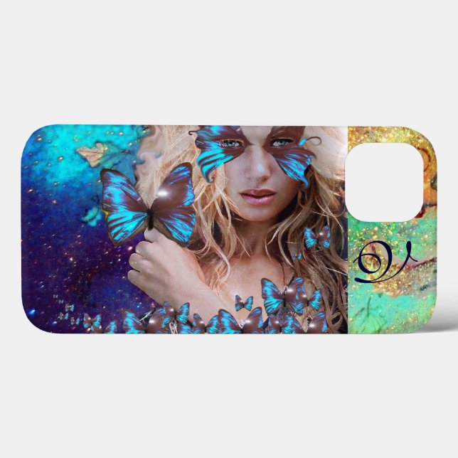 BORRACHA AZUL COM MONOGRAMA DE ESPUMANTES DOURADOS (Verso (horizontal))