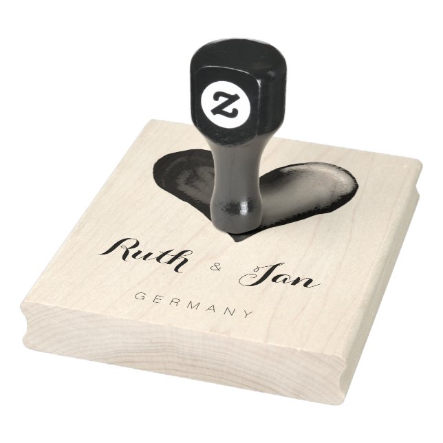 Borracha Cardíaco Grande Carimbo De Arte De Madeira (Carimbo)