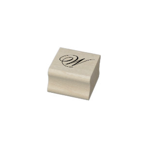 Borracha Carimbo Automático de Inicial Monograma Elegante