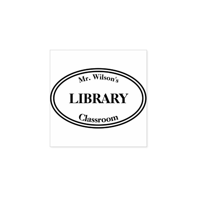 Borracha Carimbo da Biblioteca de Professores (Impressão)