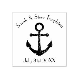 Borracha Carimbo de Âncora Náutica e Carimbo