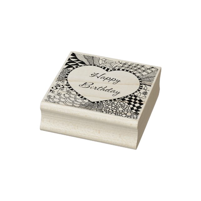 Borracha Carimbo de Aniversário Feliz (Carimbo)