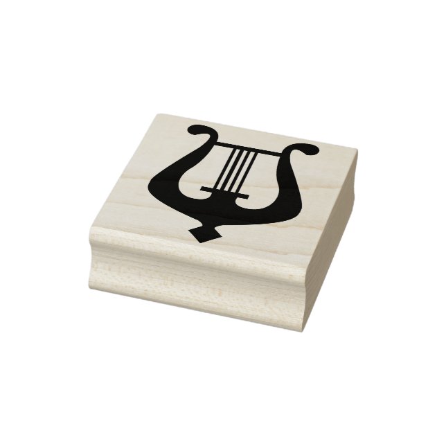 Borracha carimbo de arte angel harp (Carimbo)