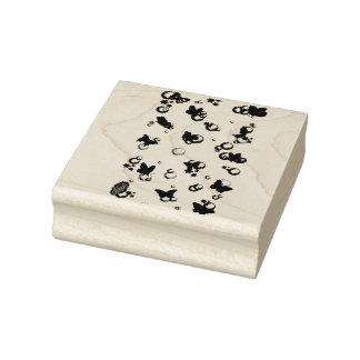 Borracha Carimbo de Arte da Madeira