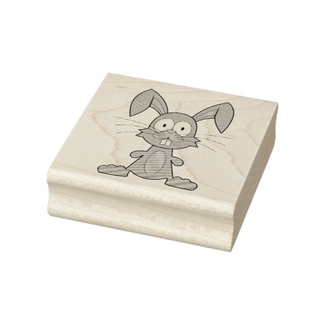 Borracha Carimbo de Arte da Madeira PÁSCOA BUNNY (Carimbo)
