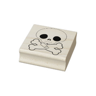 Borracha Carimbo de arte de caveira de computador com usb