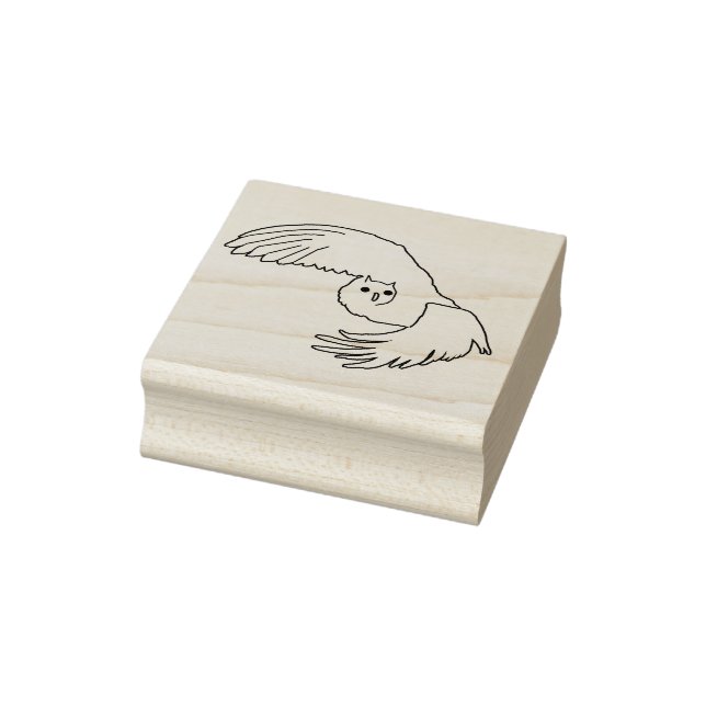 Borracha Carimbo de Arte de Coruja Voadora (Carimbo)