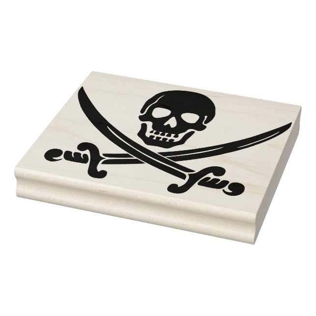 Borracha Carimbo de arte de crânio e espadas (Carimbo)