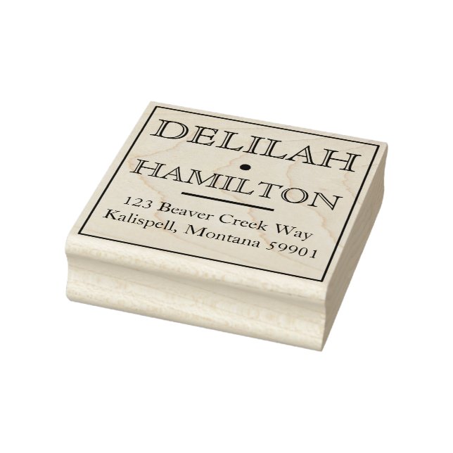 Borracha Carimbo de Arte de Endereço de Retorno Estilado Cl (Carimbo)