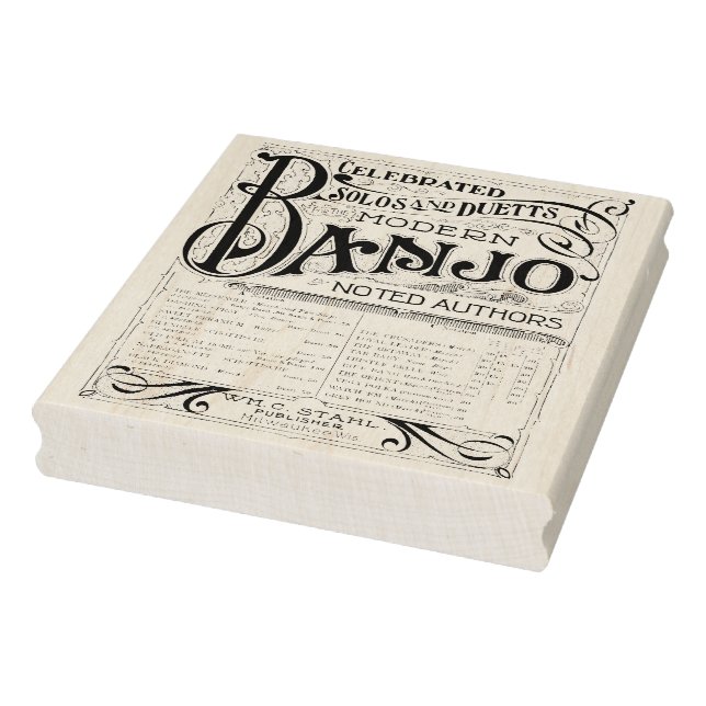 Borracha Carimbo de Arte de Folha de Música com Folha de Ba (Carimbo)