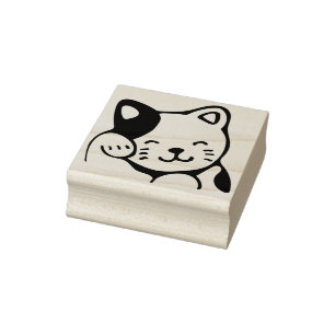Borracha carimbo de arte de gato