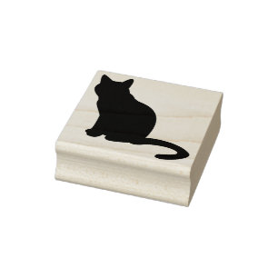 Borracha carimbo de arte de gato