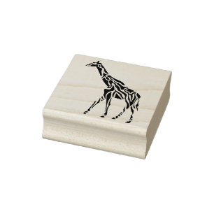 Borracha carimbo de arte de girafa tribal
