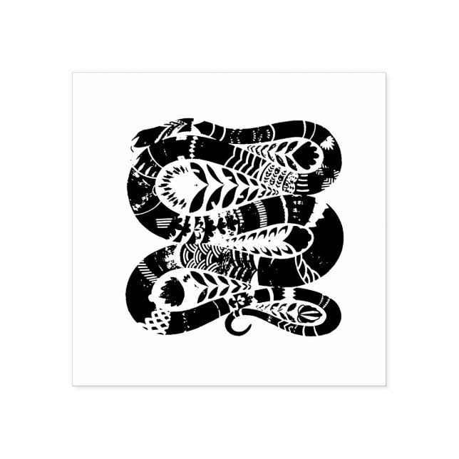Borracha Carimbo de Arte de Madeira cobra (Impressão)