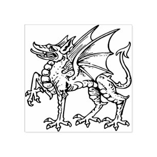 Borracha Carimbo de Arte de Madeira Dragon