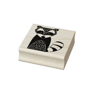 Borracha carimbo de arte de raccoon nórdico