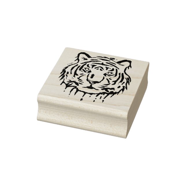 Borracha carimbo de arte de rosto de tigre (Carimbo)