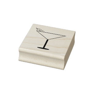 Borracha Carimbo De Arte De Vidro Martini