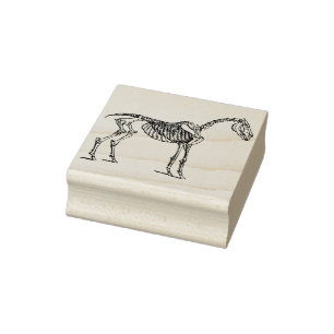 Borracha carimbo de arte do esqueleto de cavalo