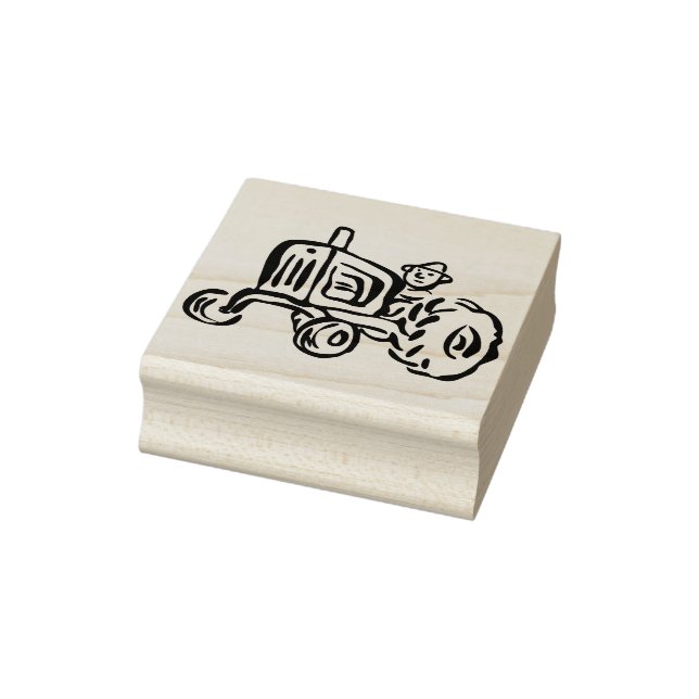 Borracha Carimbo de arte do trator fazenda (Carimbo)