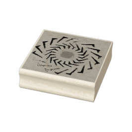 Borracha carimbo de arte em madeira