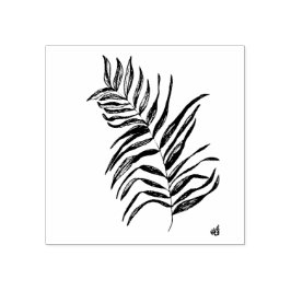Borracha Carimbo de Arte em Madeira de Folha de Palmeira De