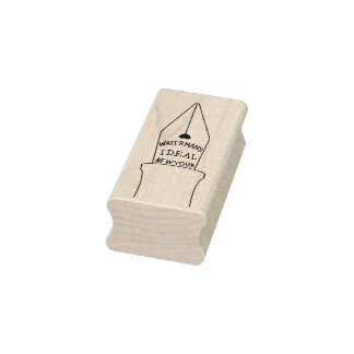 Borracha Carimbo de Arte em Madeira, fonte ideal de Caneta