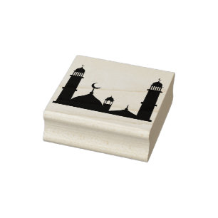 Borracha carimbo de arte masjid
