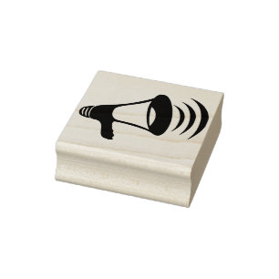 Borracha carimbo de arte megafone