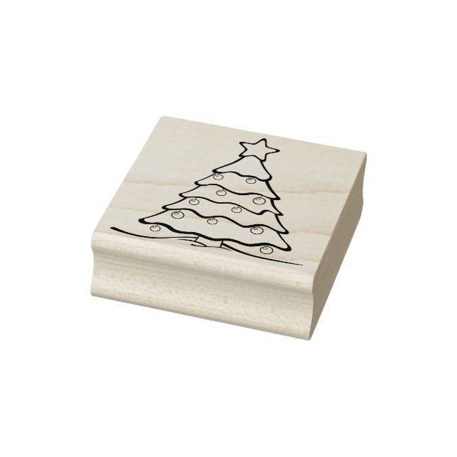 Borracha carimbo de árvore de natal (Carimbo)
