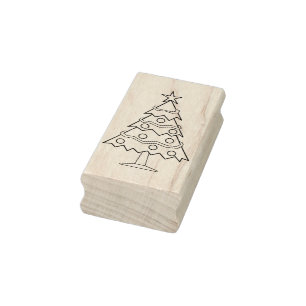 Borracha carimbo de árvore de natal deco