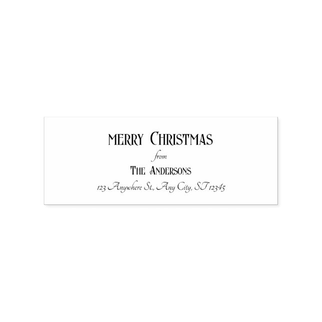 Borracha Carimbo de Autocolante de Morada de Natal Moderno (Impressão)