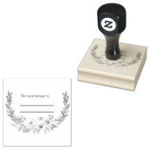 Carimbo de Biblioteca Pessoal Floral