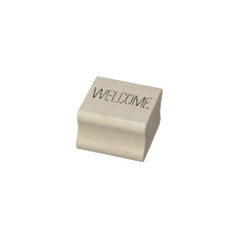 Borracha carimbo de boas-vindas