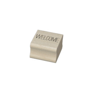 Borracha carimbo de boas-vindas