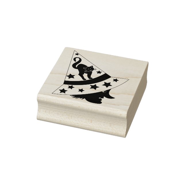 Borracha carimbo de bruxa e de arte de gato (Carimbo)