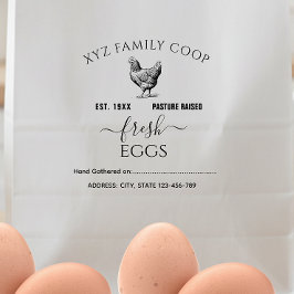 Borracha Carimbo de caixa de ovos criados ao pasto