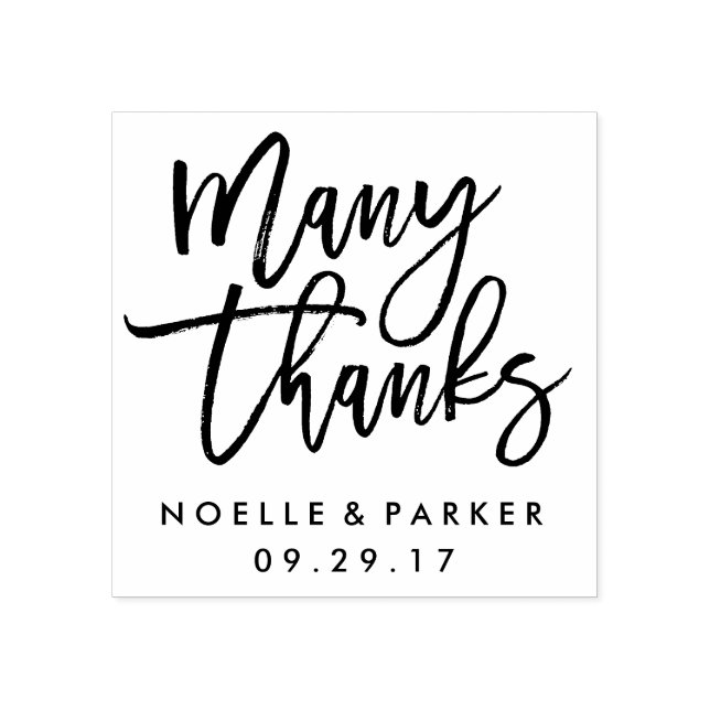 Borracha Carimbo de Casamento de Muitos Obrigados (Impressão)