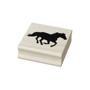 Borracha carimbo de cavalo correndo