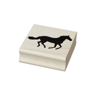 Borracha carimbo de cavalo da silhueta
