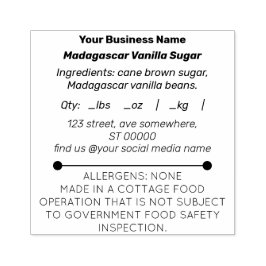 Borracha Carimbo de Comida da Lei de Algodão para Pequenas 