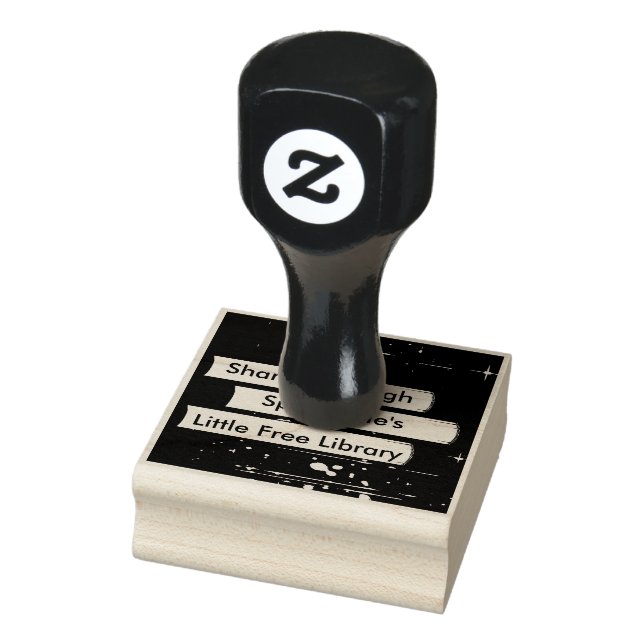 Borracha Carimbo de Design de Livros Empilhados (Carimbo)