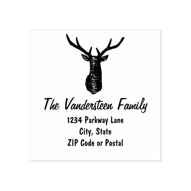 Borracha Carimbo de devolução do nome da família Rustic Dee (Impressão)