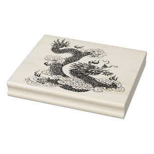 Borracha carimbo de dragão chinês