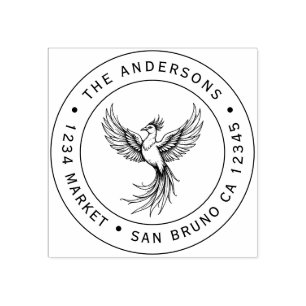 Borracha Carimbo de Endereço da Ascensão Phoenix