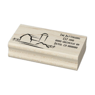 Borracha Carimbo de endereço da barra