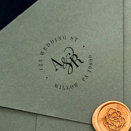 Borracha Carimbo de Endereço de Devolução de Casamento de B